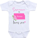 Daiichiban Designs Someone in Kansas loves me baby clothes infant creeper State customized gifts for babies