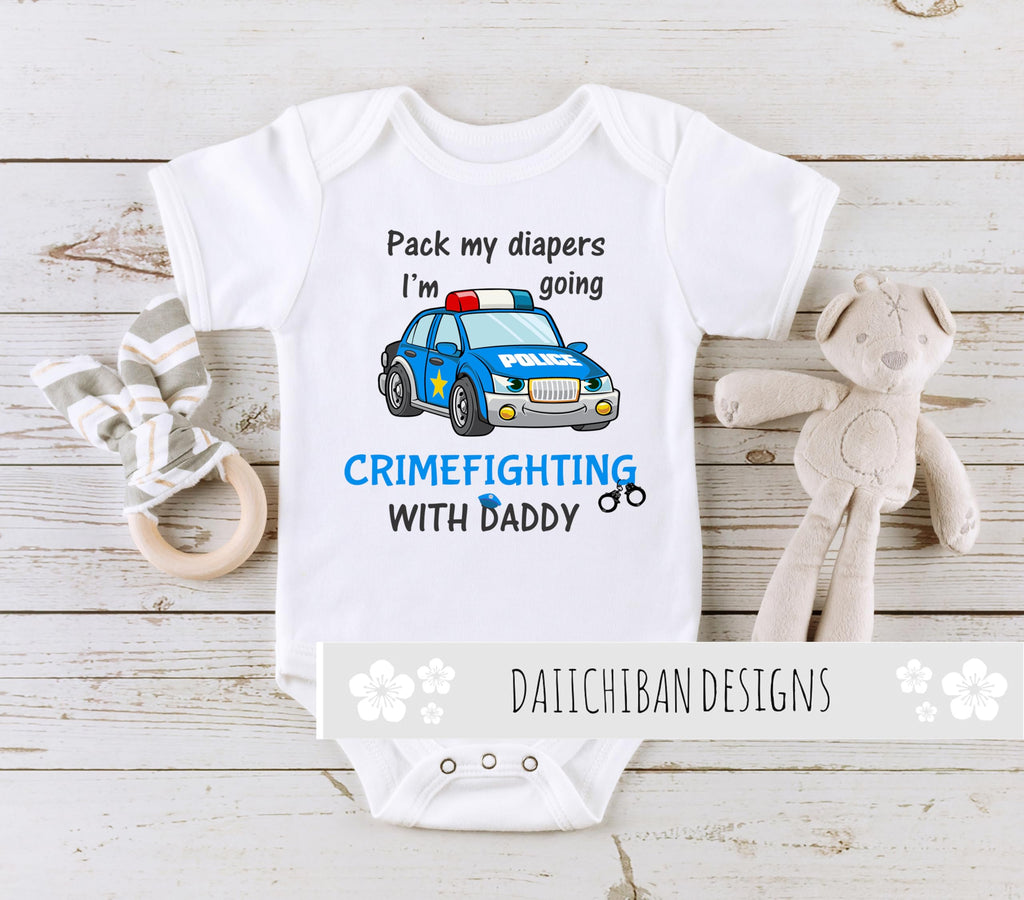 Daiichiban Designs Police Officer Baby Clothes Infant Police Onsie