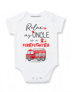 Relax my Uncle is a firefighter baby gifts for nephew niece fireman uncle baby clothes