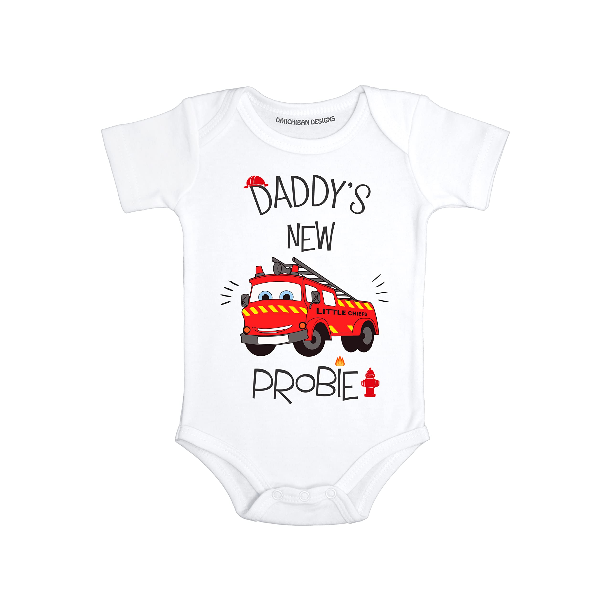 Firefighter baby clothes Daddy's New Probie Fireman baby outfit