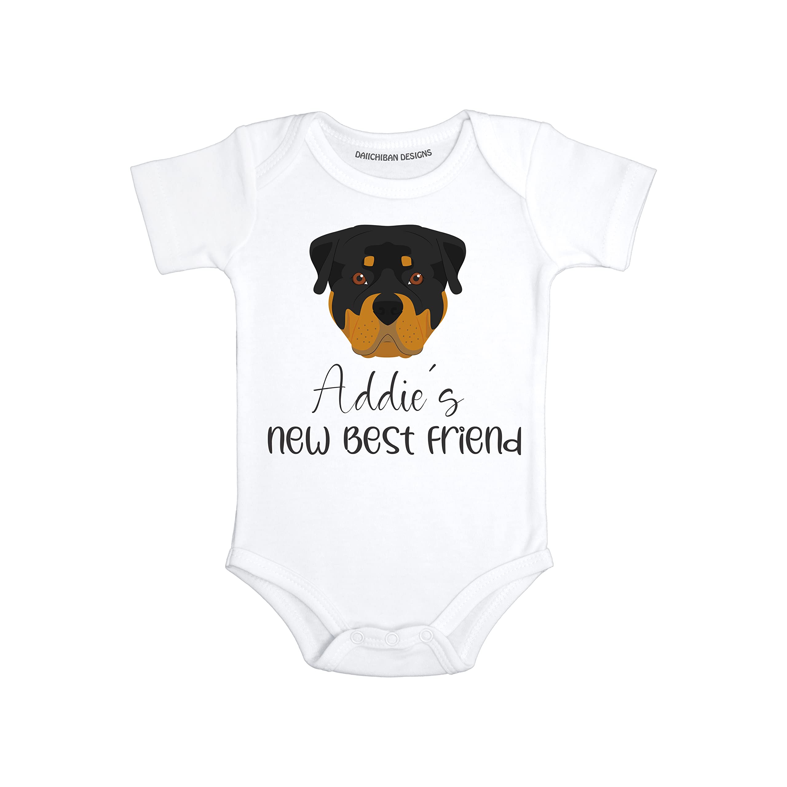 Personalized Rottweiler baby clothes Dog sibling baby outfit