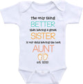 Daiichiban Designs Custom Auntie Pregnancy announcement gifts Aunt Personalized baby reveal bodysuits