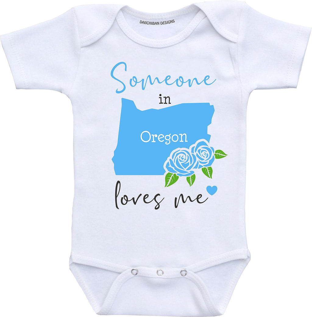 Daiichiban Designs Someone in Oregon loves me baby clothes Custom baby gifts