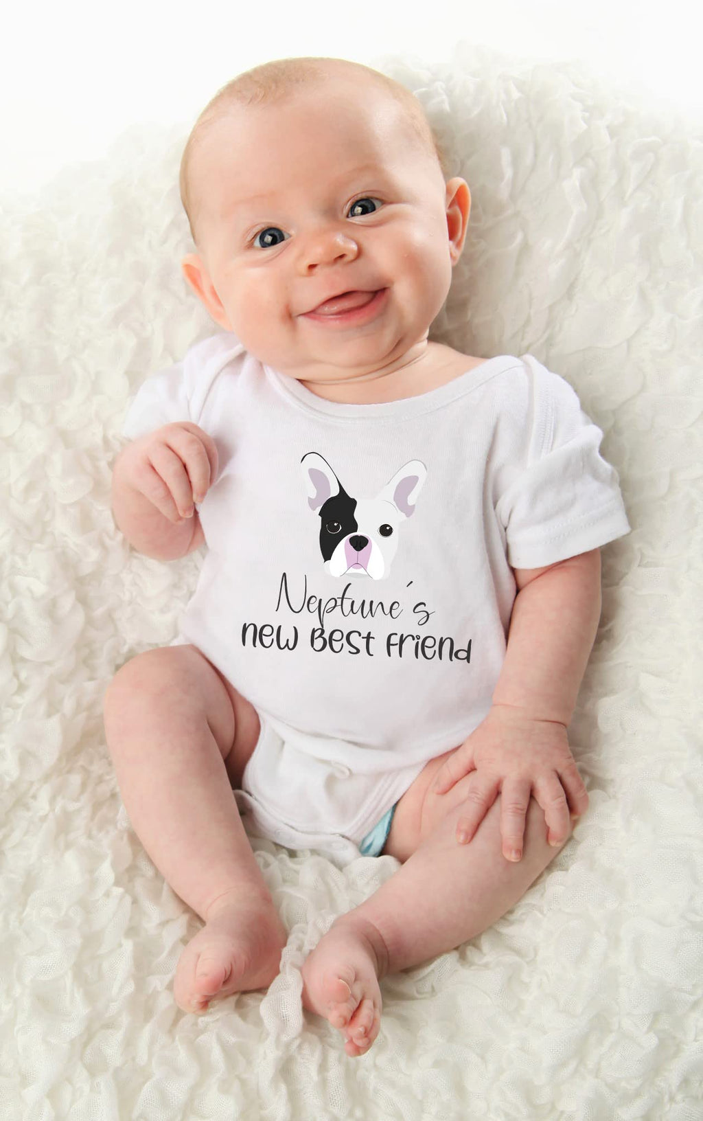 Personalized Dog baby bodysuit French Bulldog baby clothes