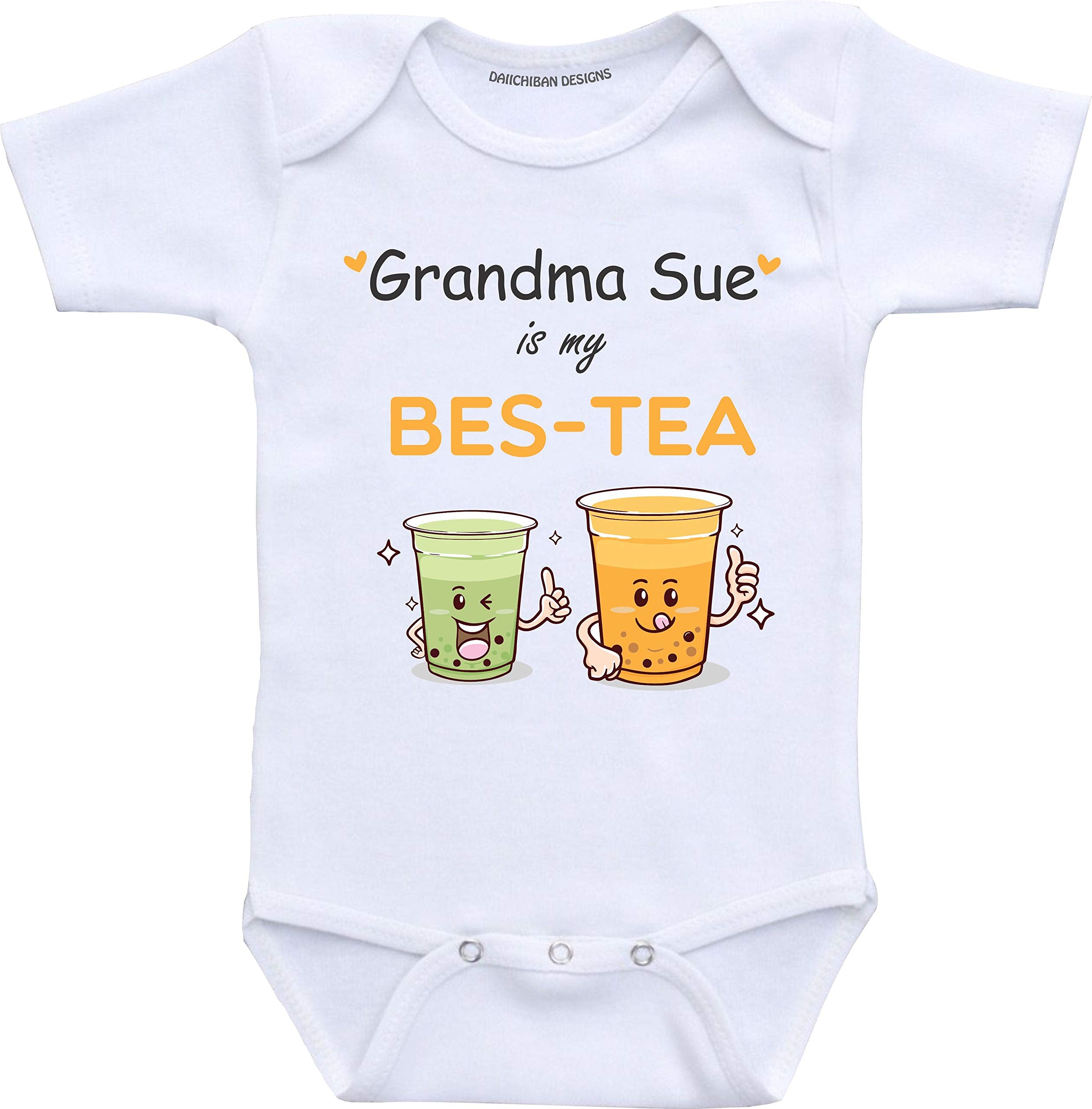 Daiichiban Designs Customized Baby Clothes Grandma is My Bestie Infant Bodysuit