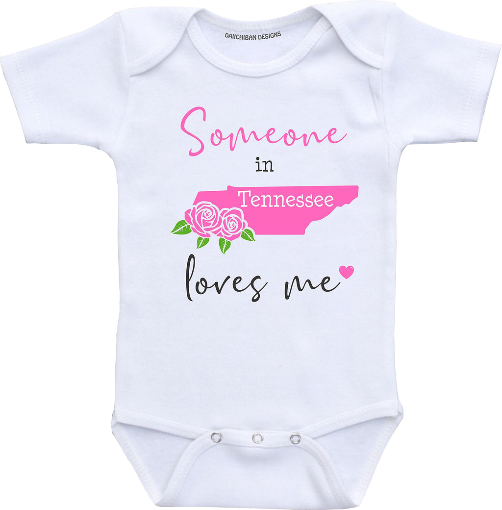 Daiichiban Designs Someone in Tennessee loves me baby clothes Custom baby gifts