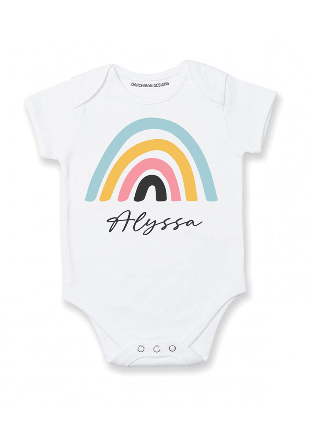 Personalized baby girl clothes with name Rainbow baby gifts for girl