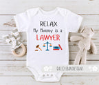 Daiichiban Designs My mom is a lawyer baby outfit