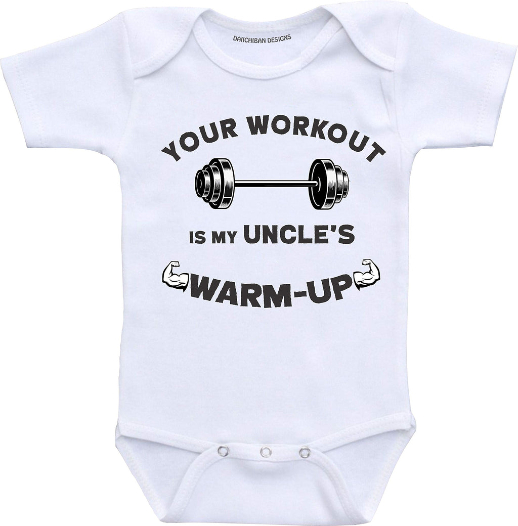 Funny Uncle Baby Clothes Work Out Baby Outfit Infant Baby Bodysuit