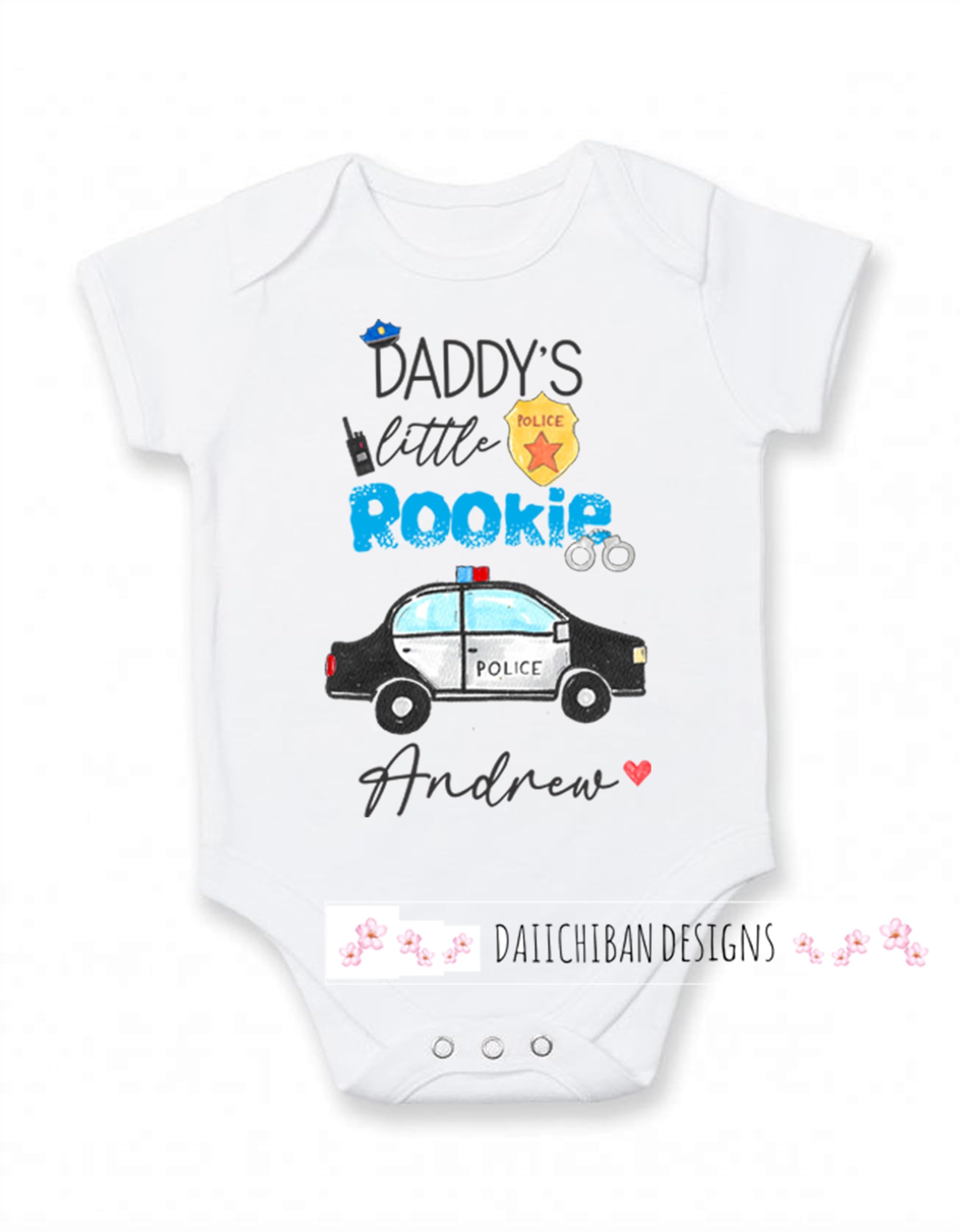 Police baby boy clothes daddy police personalized baby Personalized baby outfit for boys newborn