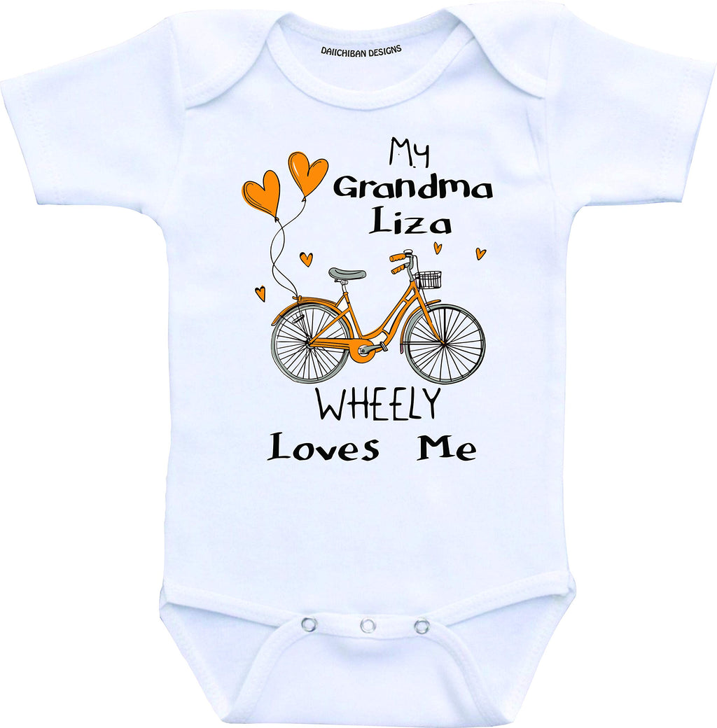 Daiichiban Designs Personalized Grandma baby clothes granddaughter grandson gifts