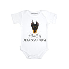 Personalized Dog baby clothes Dobermann baby gifts