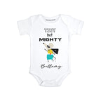 Daiichiban Designs Tiny but mighty Personalized baby gifts with names Funny baby clothes