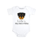 Personalized Rottweiler baby clothes Dog sibling baby outfit