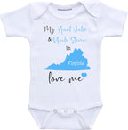 Daiichiban Designs Aunt and Uncle baby gifts Customizable Virginia baby clothes