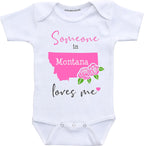 Daiichiban Designs Someone in Montana loves me baby gifts Customizable
