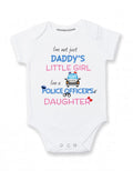 Daiichiban Designs Police Officer Daddy Law Enforcement daughter Infant Bodysuit