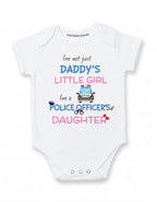 Daiichiban Designs Police Officer Daddy Law Enforcement daughter Infant Bodysuit