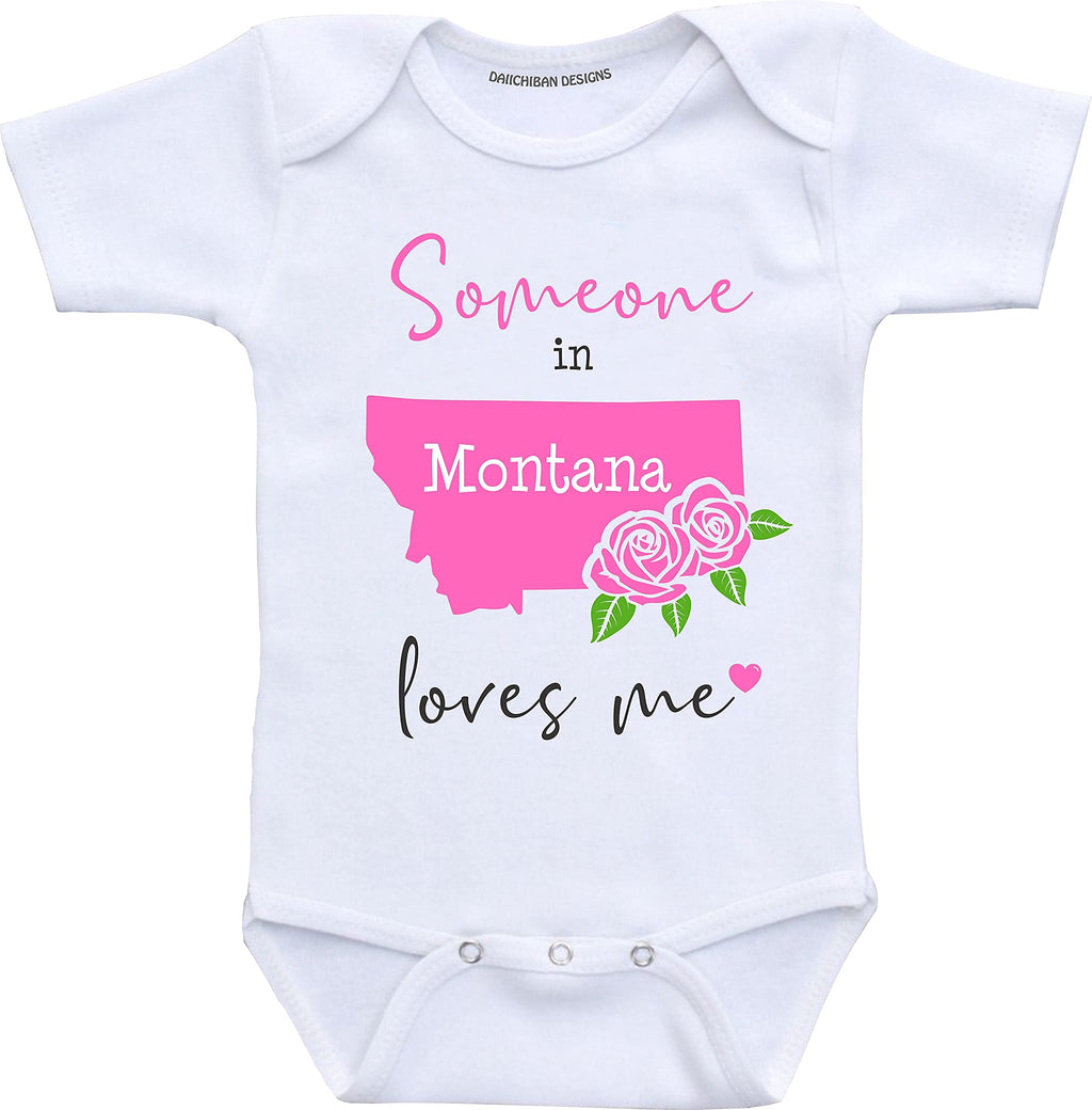Daiichiban Designs Someone in Montana loves me baby gifts Customizable