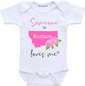 Daiichiban Designs Someone in Montana loves me baby gifts Customizable