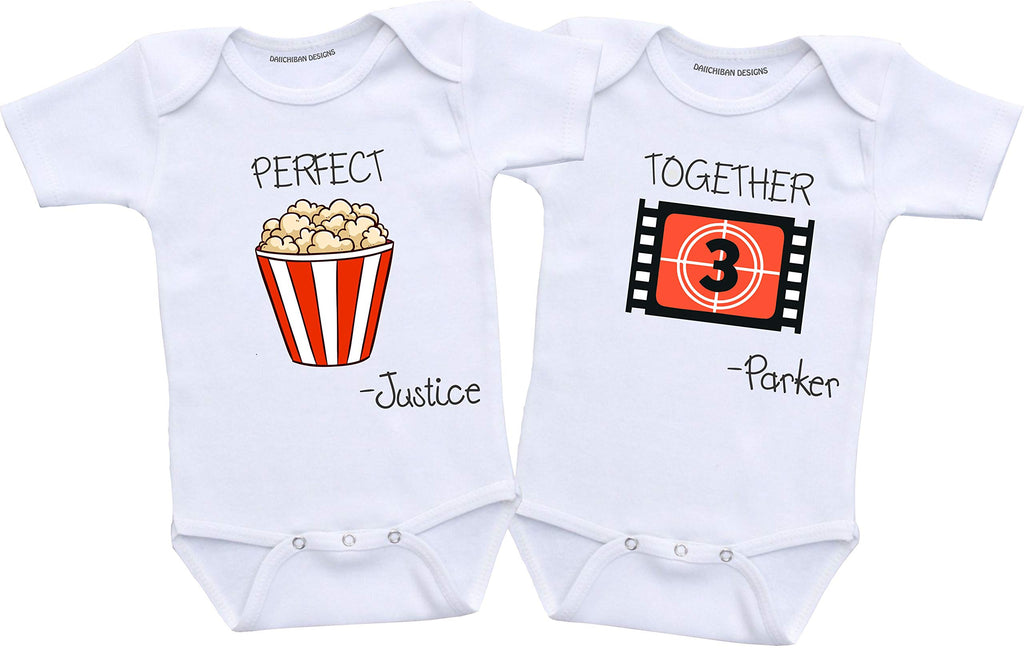 Daiichiban Designs Custom Twins baby boy gifts twin baby girl clothes