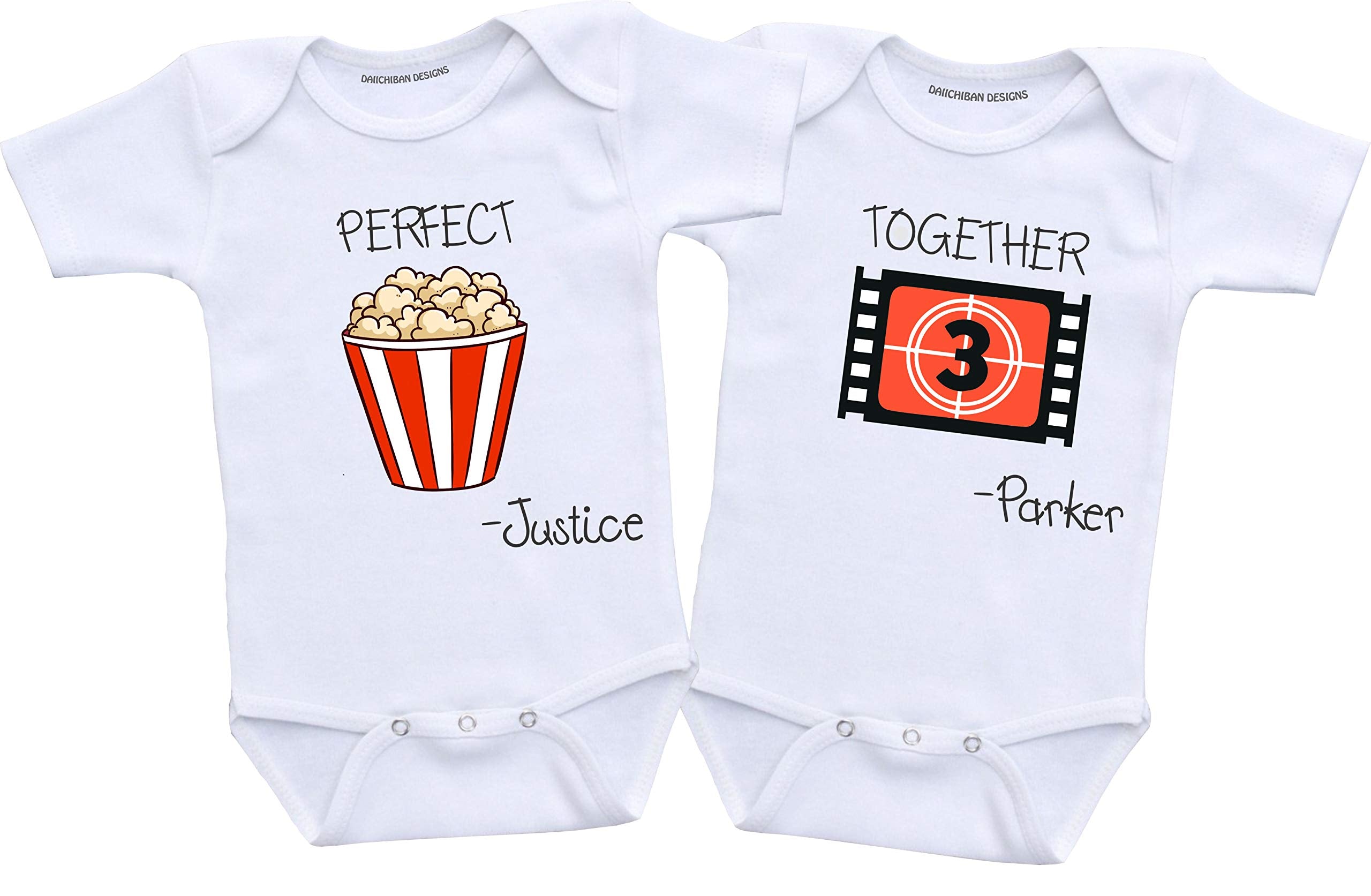 Daiichiban Designs Custom Twins baby boy gifts twin baby girl clothes