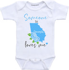 Daiichiban Designs Someone in Georgia loves me baby clothes infant creeper State customized gifts for babies