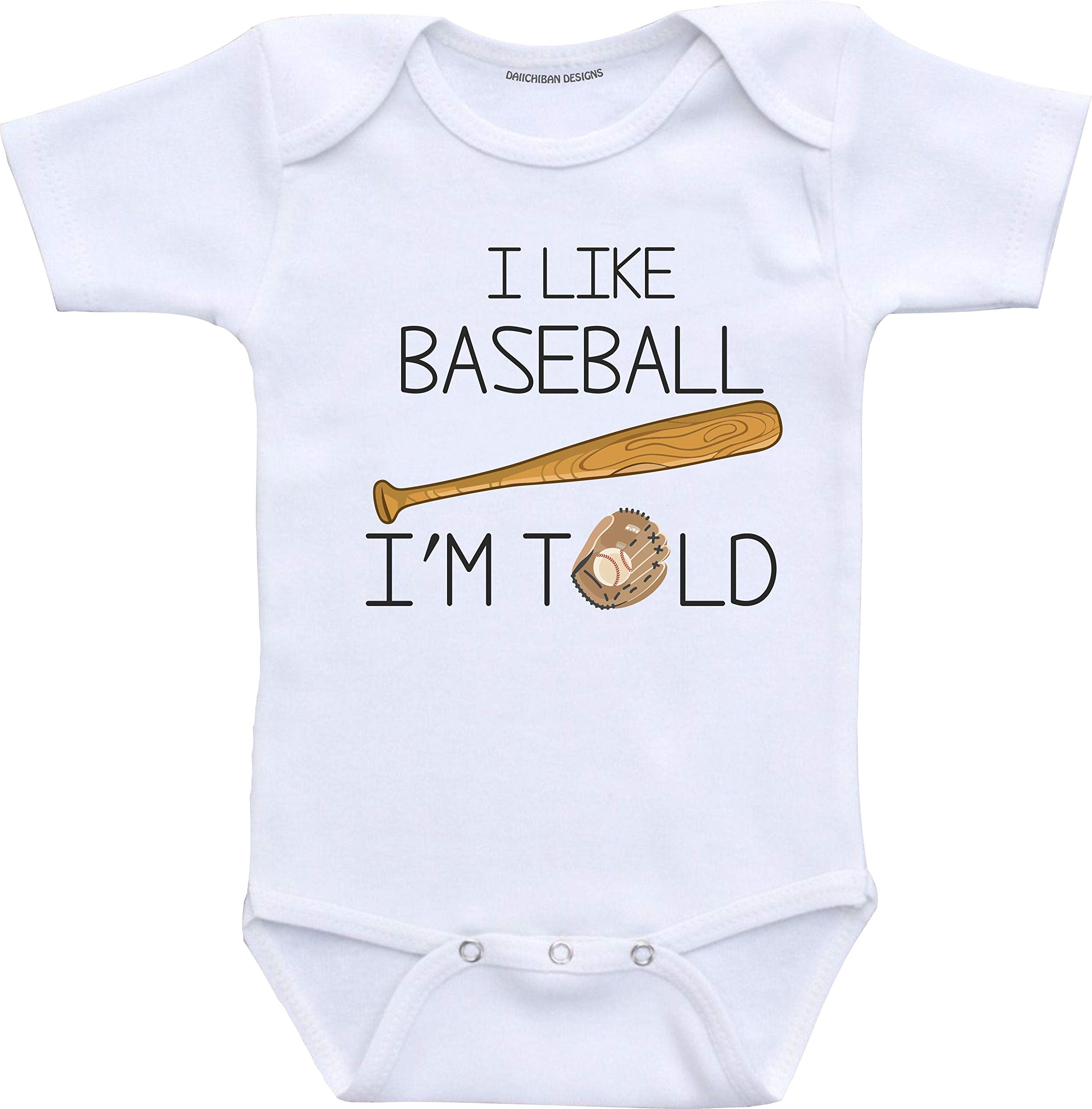 Daiichiban Designs Im told I like baseball baby clothes