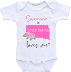 Daiichiban Designs Someone in South Dakota loves me baby gifts Personalized