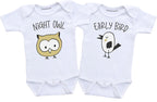 Funny Twins baby gifts Twin baby clothes boy and girl set