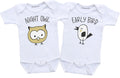 Funny Twins baby gifts Twin baby clothes boy and girl set