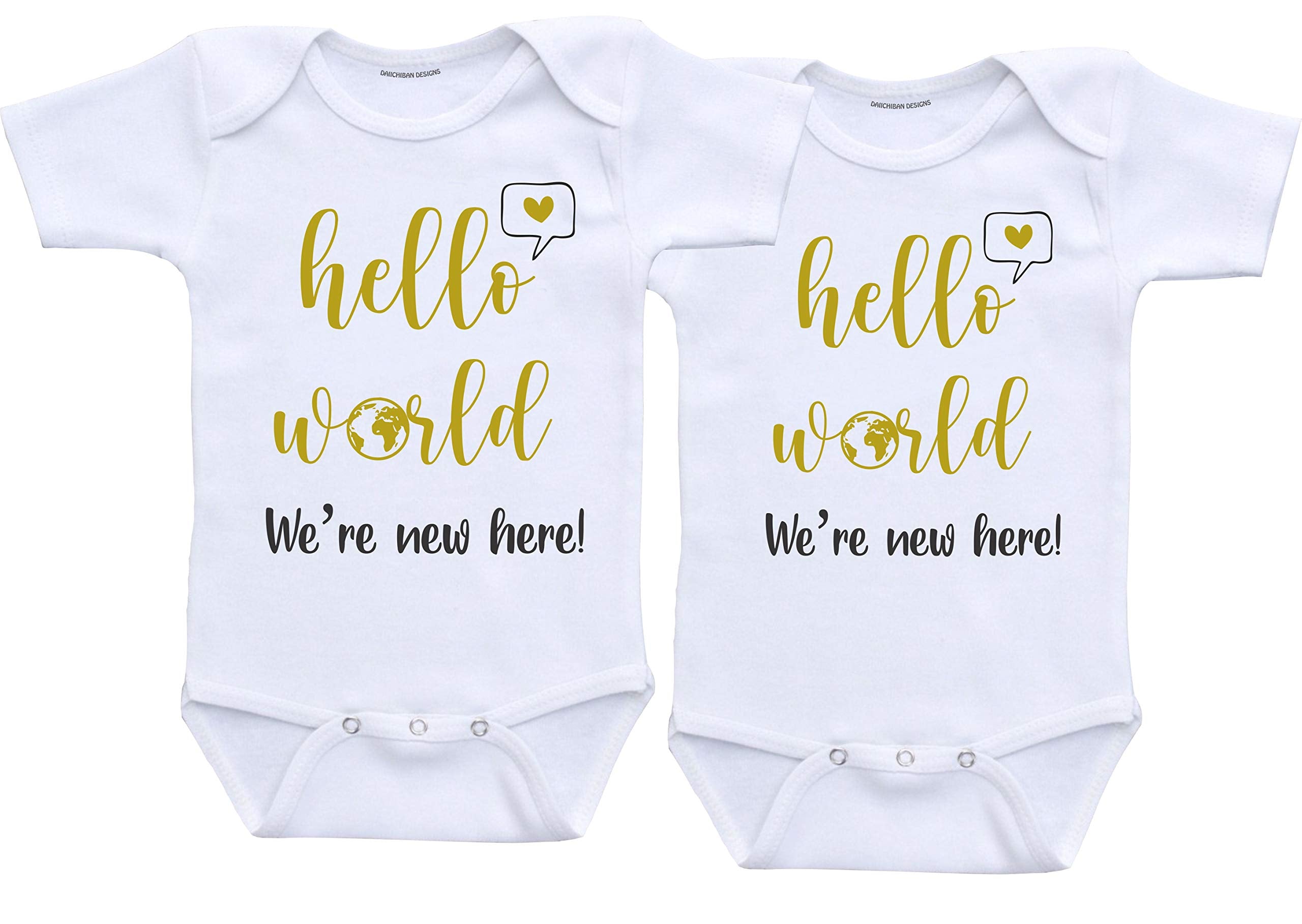 Daiichiban Designs Twins baby gifts for boys twin baby clothes for girls