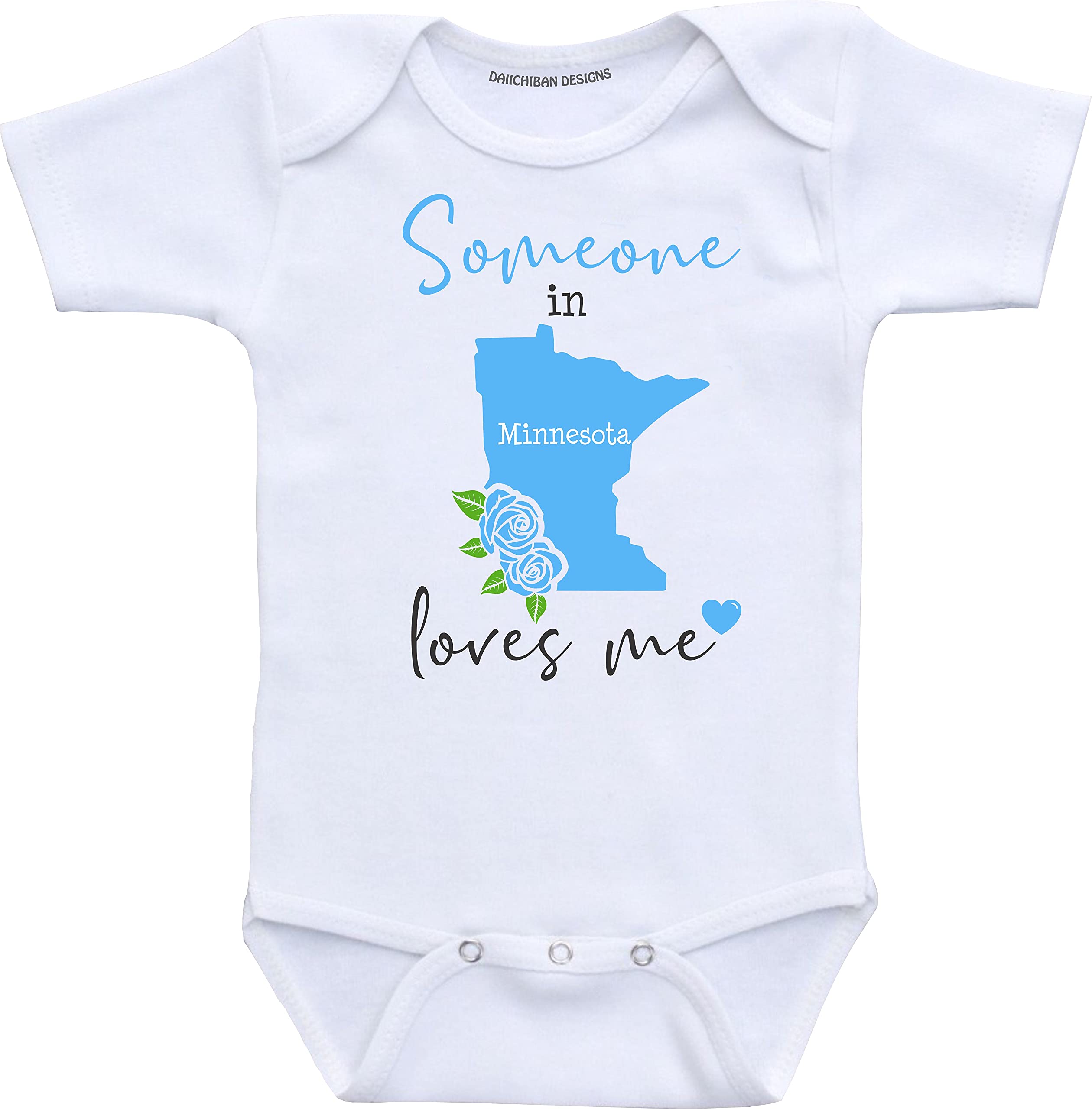 Daiichiban Designs Someone in Kentucky loves me baby clothes infant creeper State customized gifts for babies