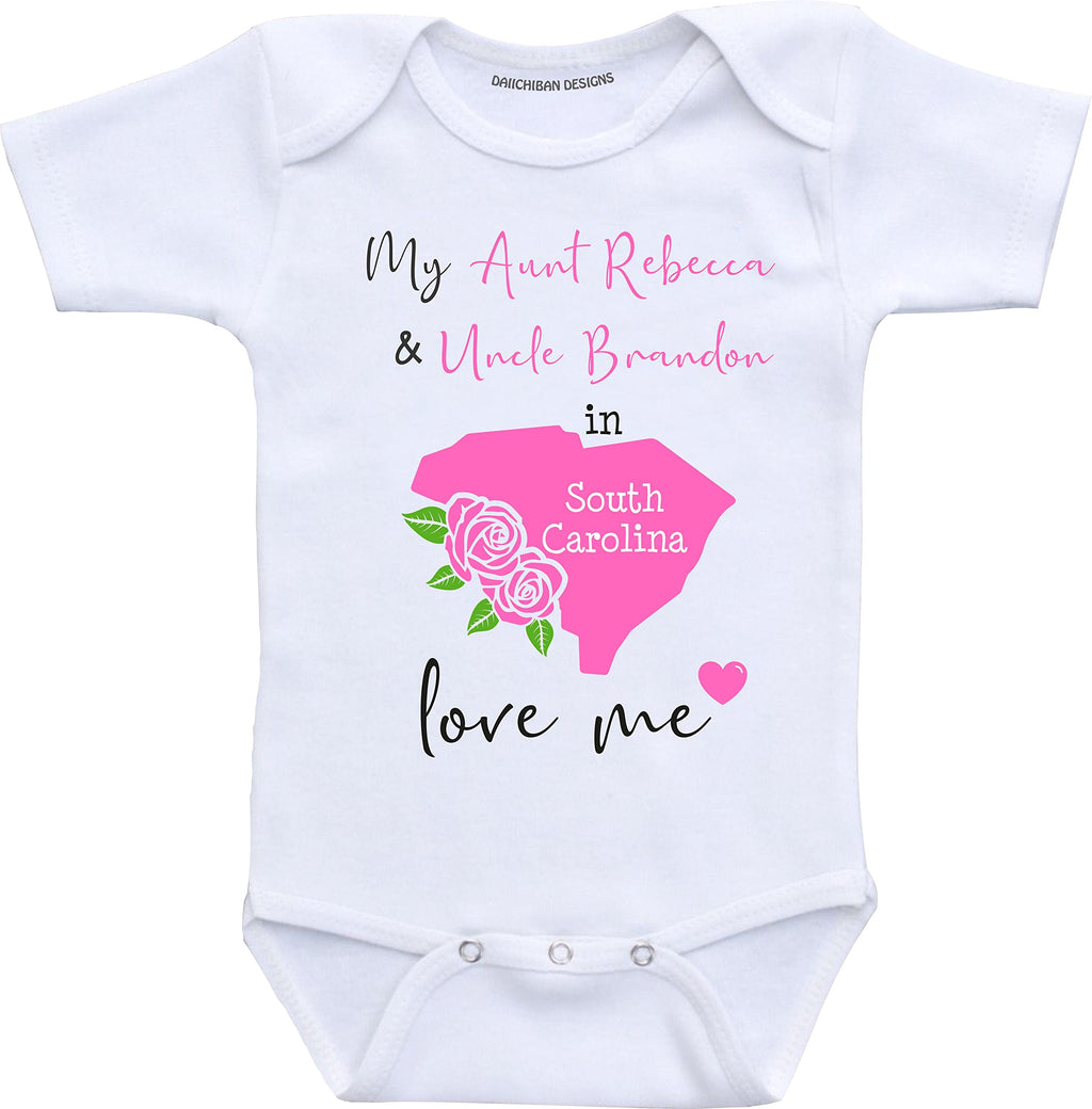 Daiichiban Designs Customizable Aunt and Uncle baby clothes Ohio State baby gifts