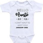 Custom Auntie Pregnancy Announcement Gift Infant Bodysuit