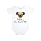 Personalized Pug baby clothes Dog sibling baby outfit