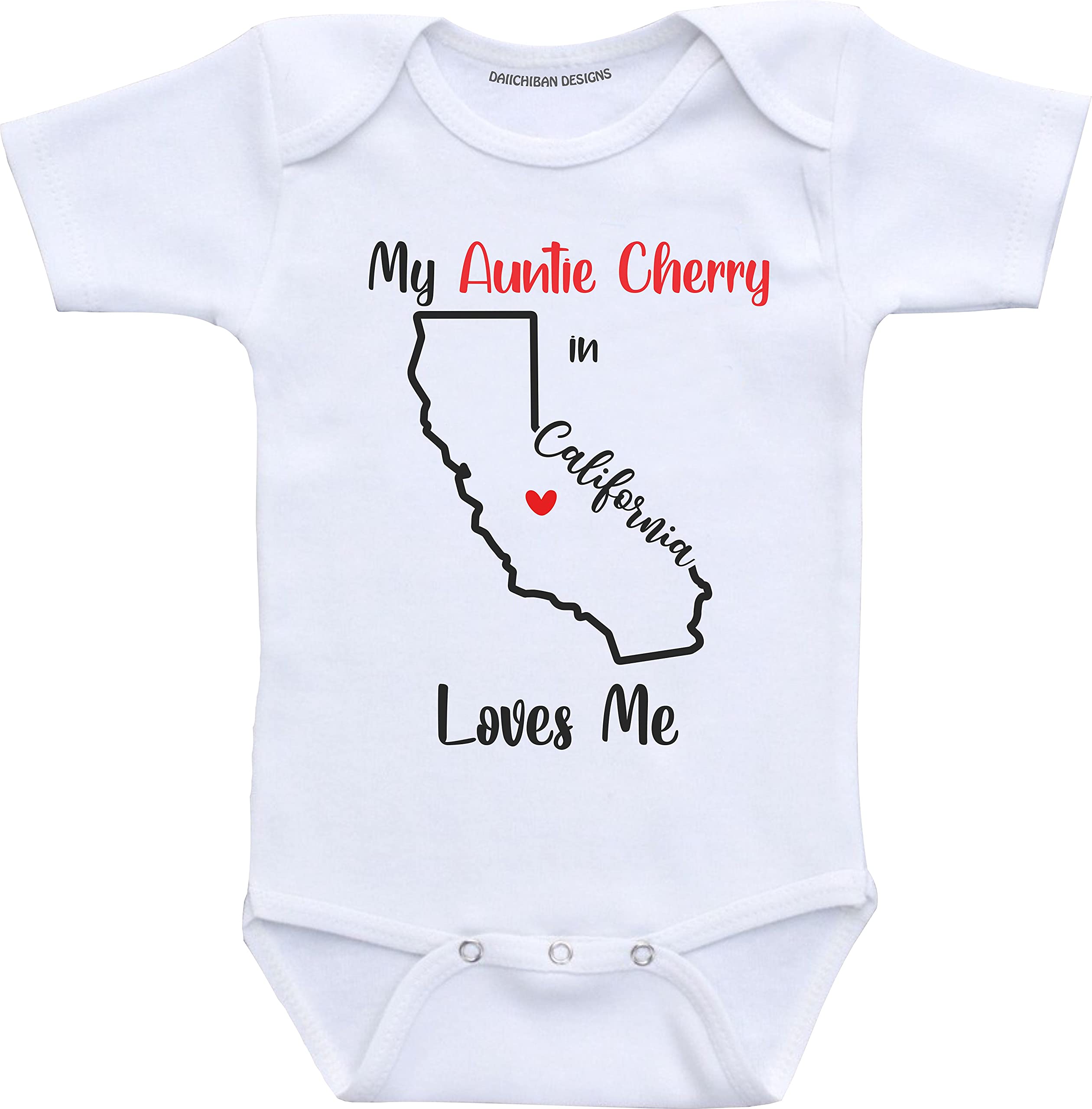 Daiichiban Designs My Aunt in Florida loves me custom baby gifts from Aunt