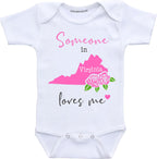 Daiichiban Designs Someone in Virginia loves me baby clothes Custom baby gifts