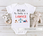 Daiichiban Designs My dad is a lawyer baby clothes