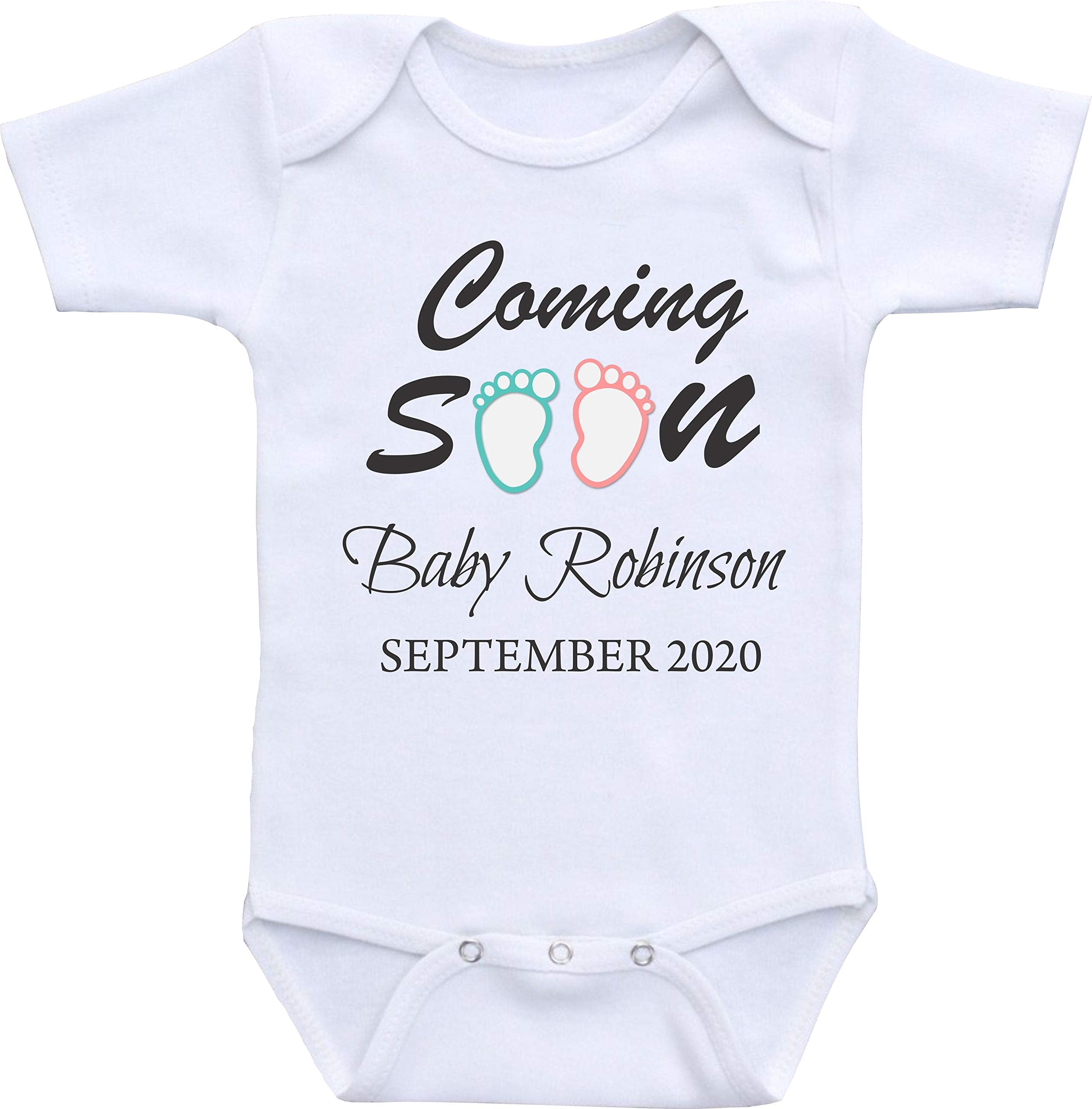 Daiichiban Designs Custom Pregnancy Announcement Grandparents Coming Soon Personalized baby reveal gifts