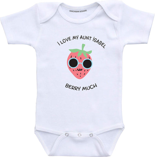 Custom I love my Auntie baby clothes niece nephew gifts from Aunt