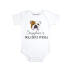 Personalized Dog baby gifts English Bulldog baby clothes