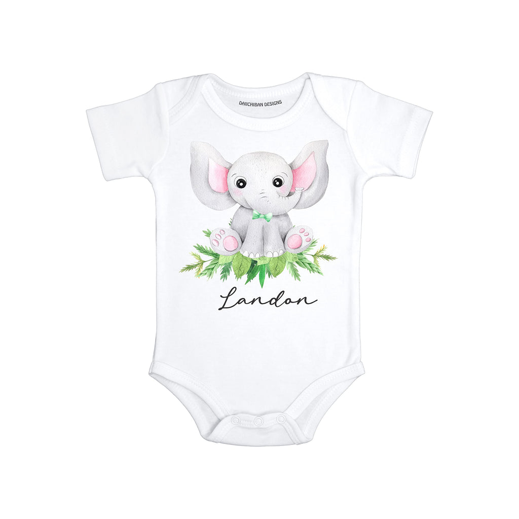 Daiichiban Designs Personalized baby gifts with name Elephant baby shower gifts for boys