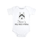 Personalized Dog baby bodysuit Husky baby clothes