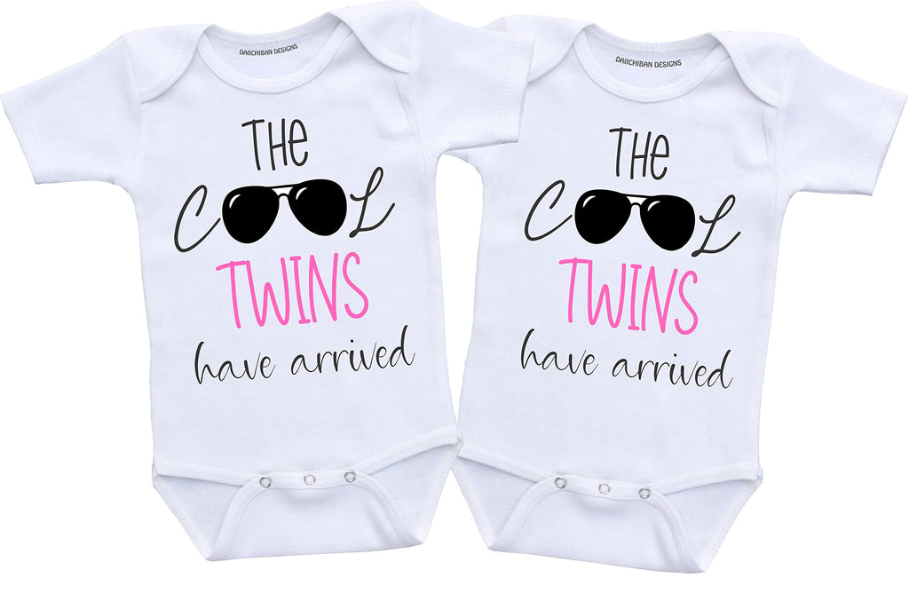 Daiichiban Designs Twin baby boy clothes Funny Twins baby gifts for boys