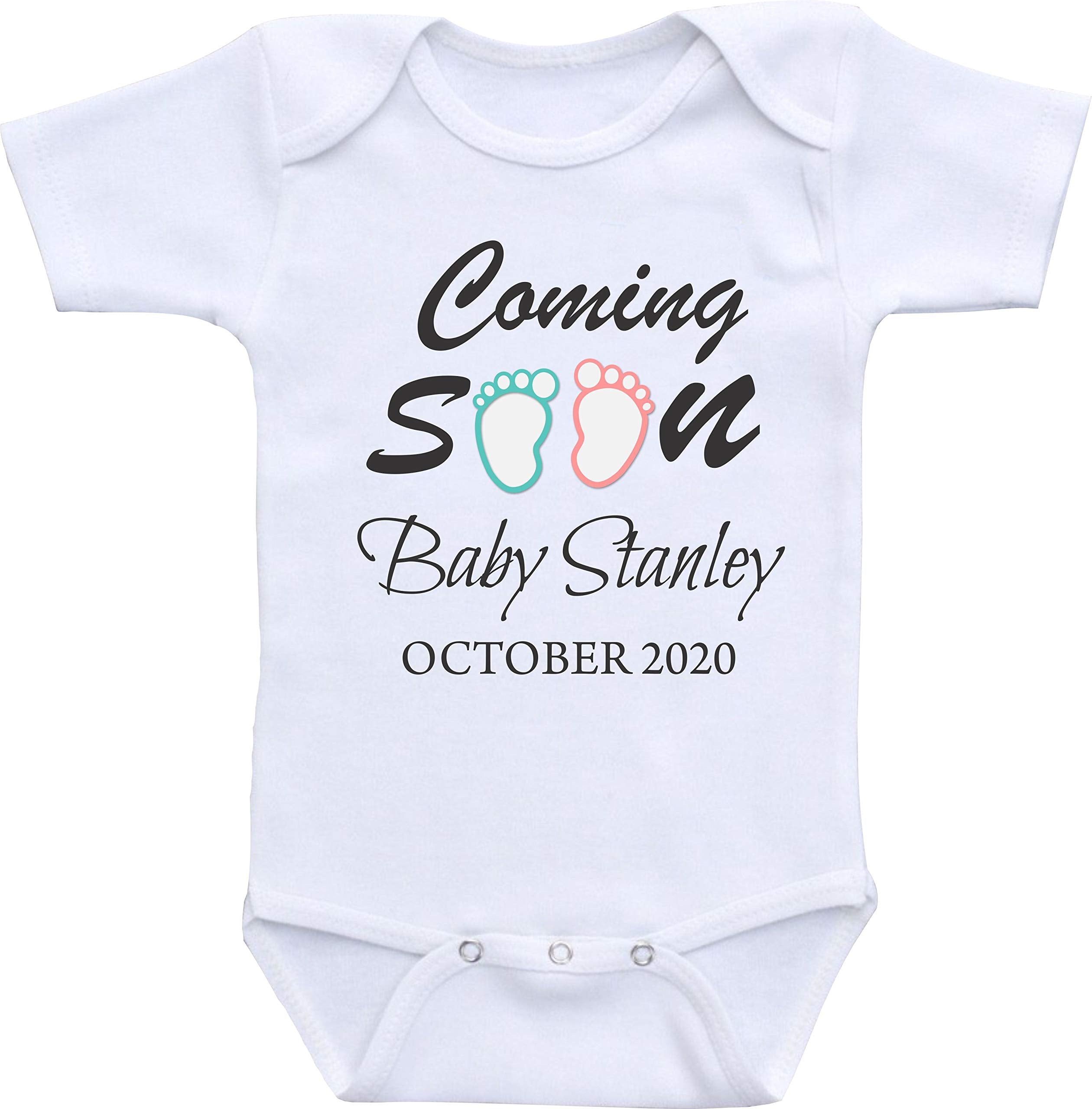 Daiichiban Designs Custom Pregnancy Announcement Grandparents Coming Soon Personalized baby reveal gifts