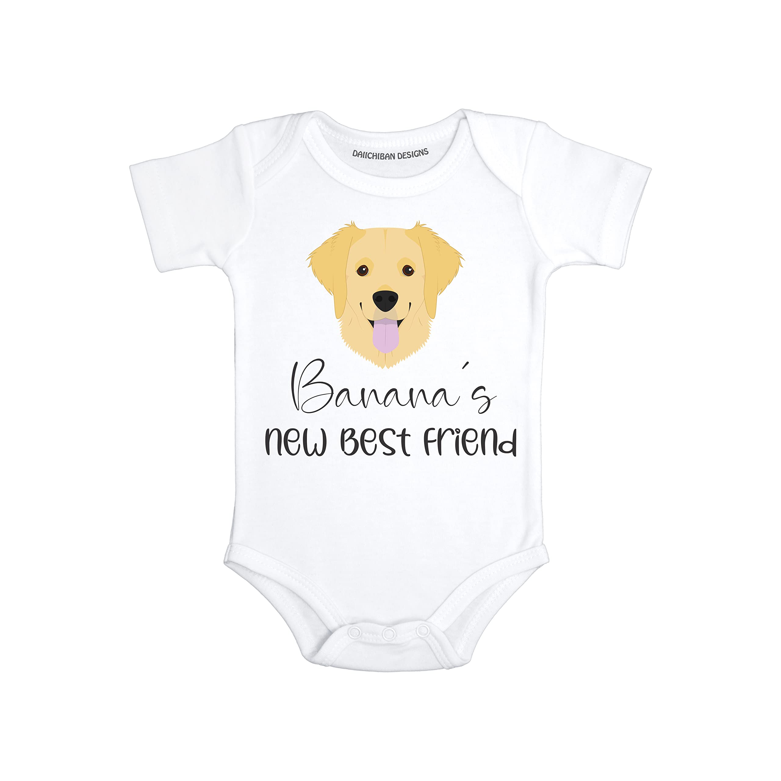 Personalized Dog baby clothes Golden Retriever baby gifts