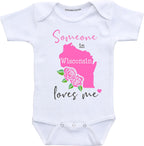 Daiichiban Designs Someone in Wisconsin loves me baby gifts Customizable