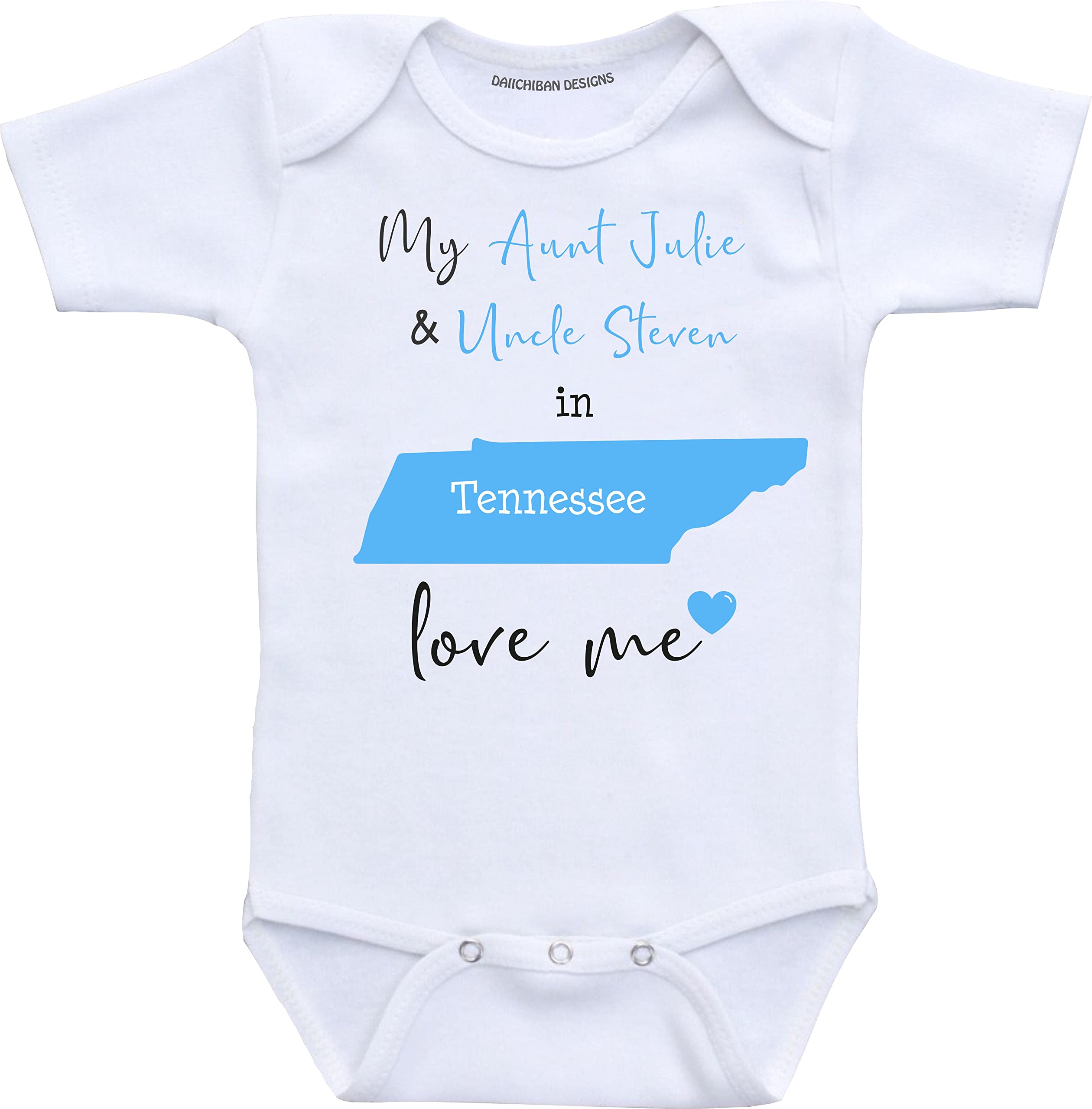 Daiichiban Designs Custom Aunt and Uncle baby gifts Rhode Island baby clothes