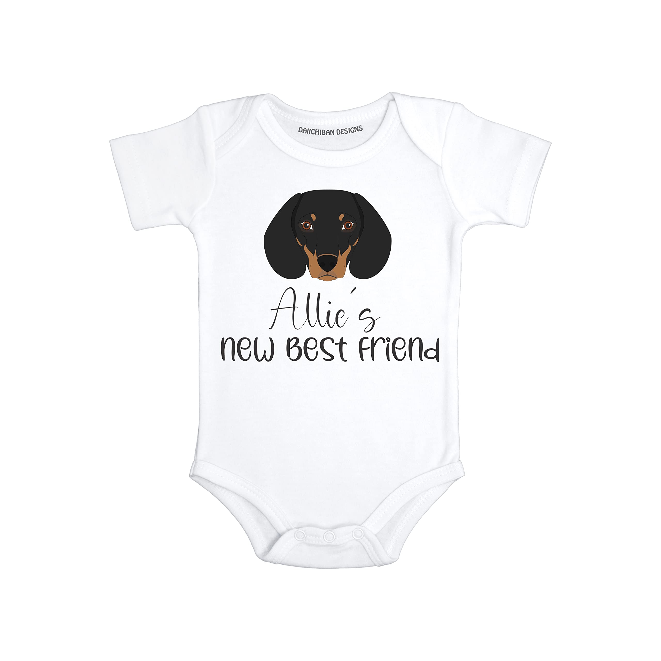 Personalized Dog baby clothes Dachshund baby gifts